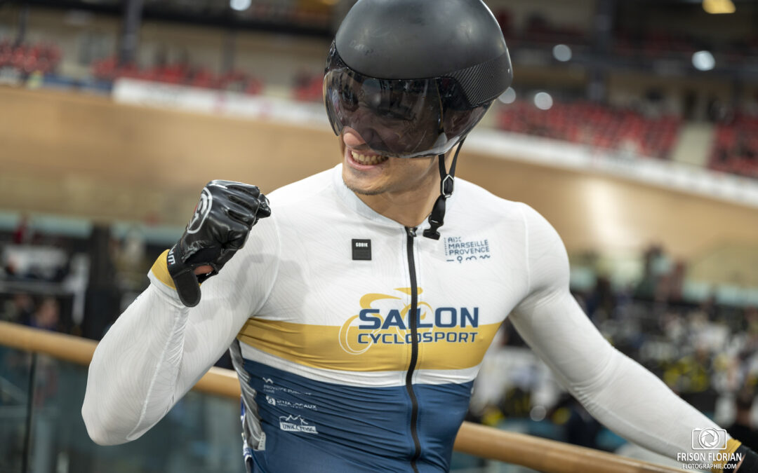 Championnat de France sur Piste 2024 avec Mathilde GROS, Rayan HELAL et le Salon Cyclosport