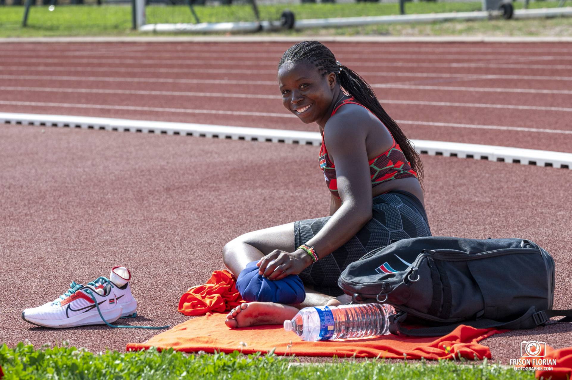 Maureen THOMAS du Kenya, en préparation à Miramas pour les Jeux Olympiques de Paris 2024