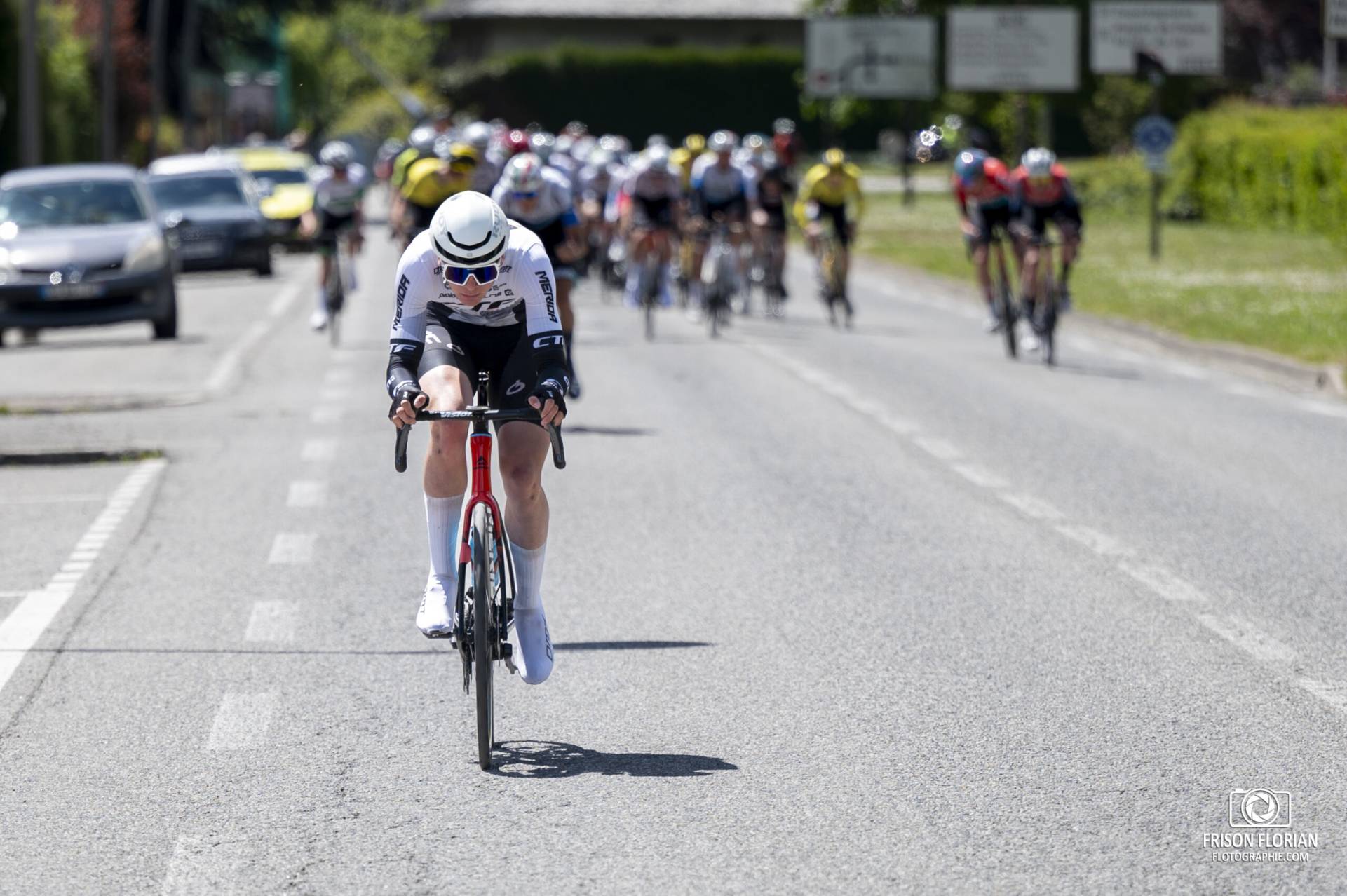 Coureur de l'équipe CTF Victorious lors de la Ronde de l'Isard 2024