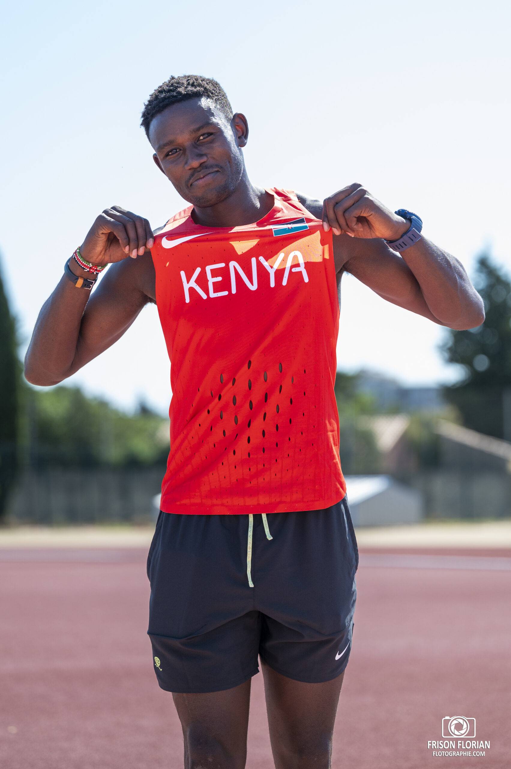 Kevin KIPKORIR du Kenya, en préparation à Miramas pour les Jeux Olympiques de Paris 2024