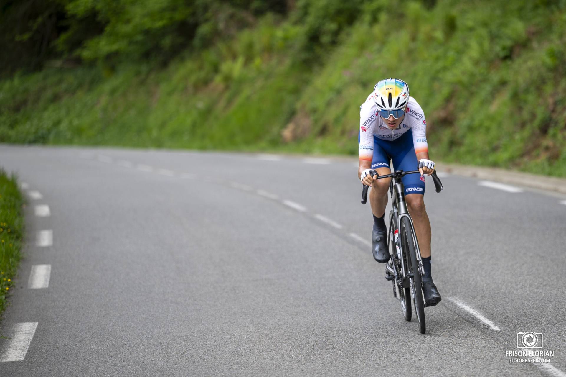 Alessio Cialone de l'équipe Vendée U lors de la Ronde de l'Isard 2024